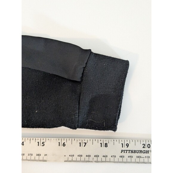 Kai Aakmann Pleated Black Unisex Chiffon Shirt Dress Twotone Sleeves Size Small - Picture 5 of 9